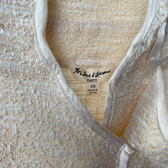 NWT For Love and Lemons x Free People Knitz Andi Mini Skirt in Cream Size XS - Picture 3 of 9